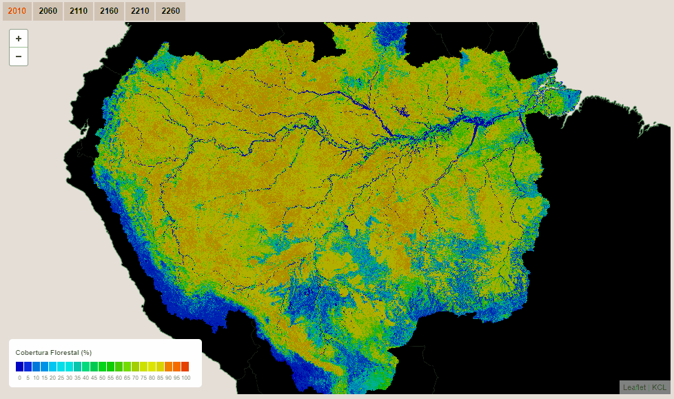 The Amazon rainforest over time