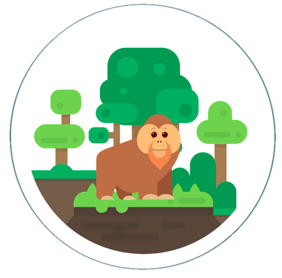 Palmoildetective white circle logo