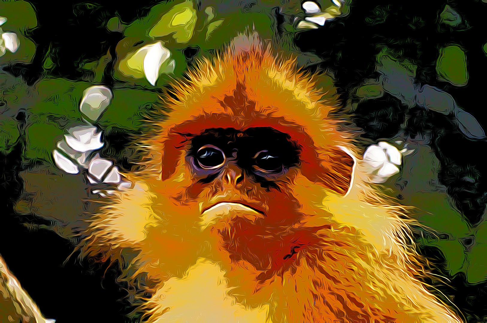 Yellow-handed Mitered Langur Presbytis melalophos melalophos