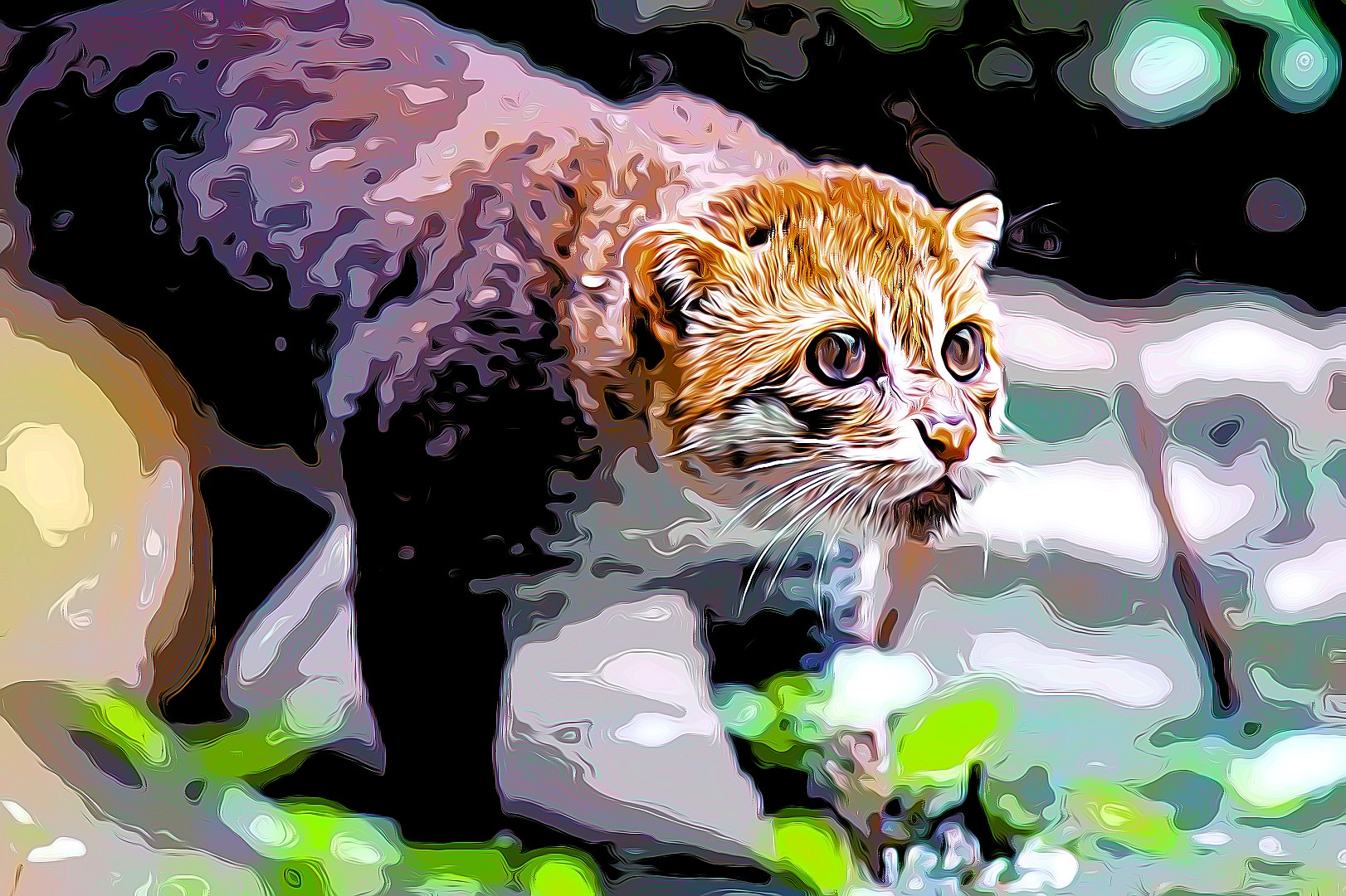 Flat-headed Cat Prionailurus Planiceps