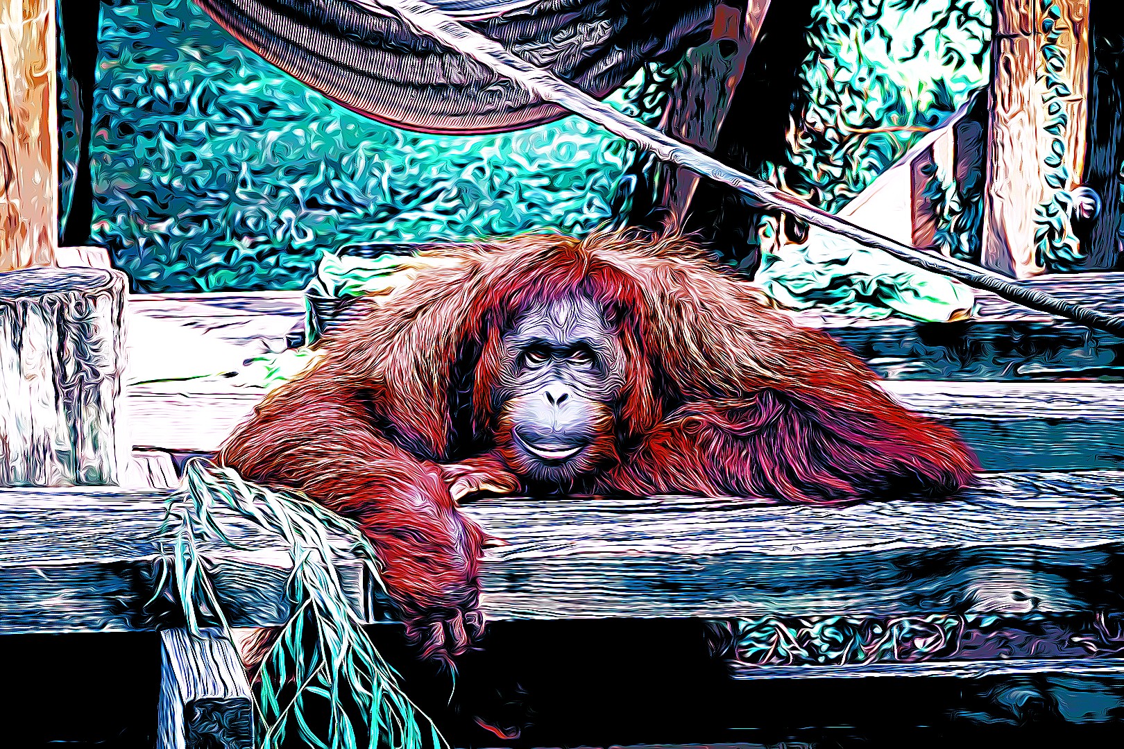 Orangutan in the forest