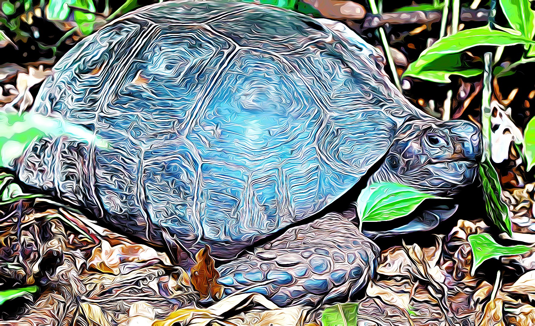Giant Asian Forest Tortoise, Manouria emys