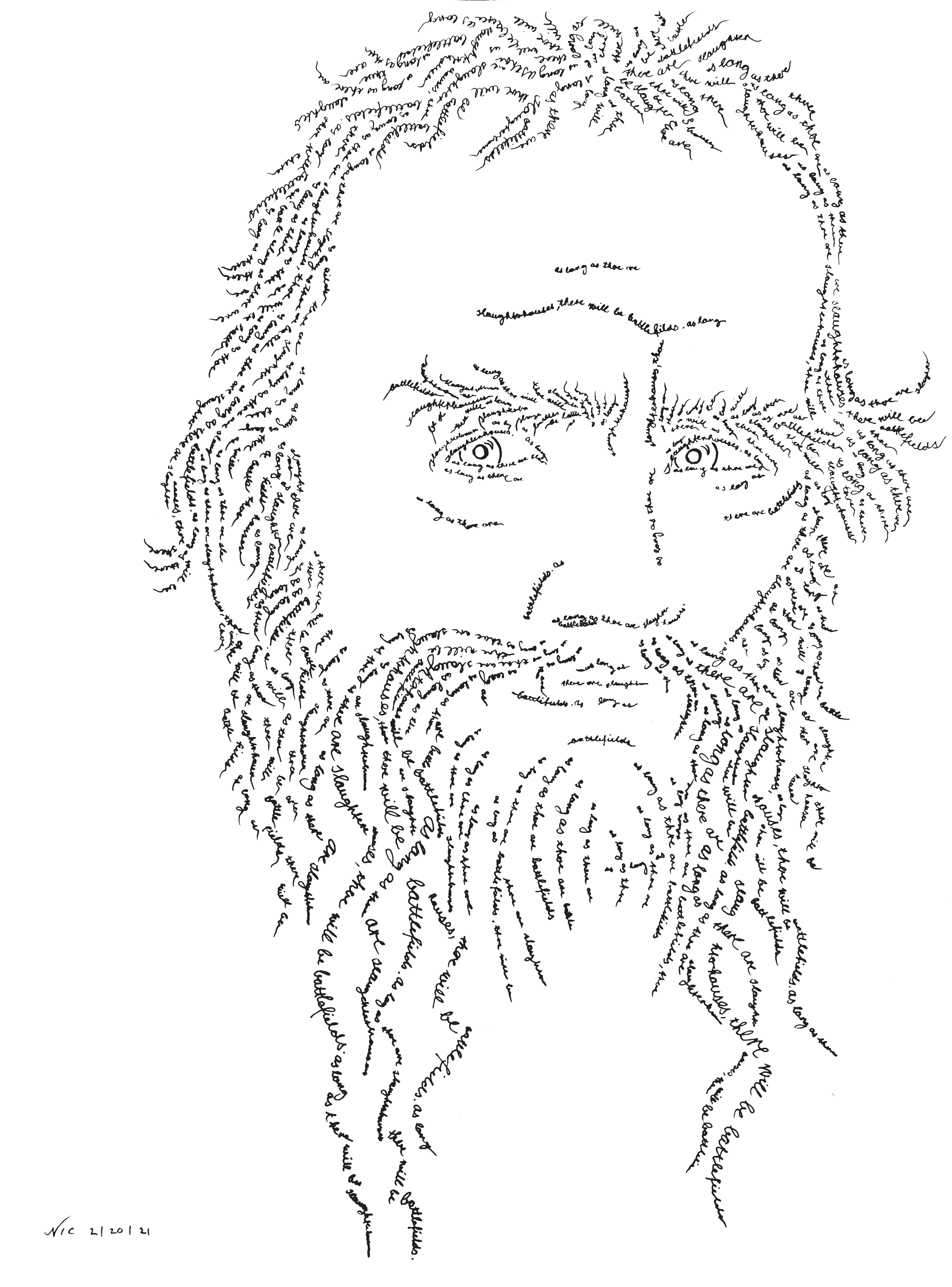 Leo Tolstoy by Nicole McLaren "As long as there are slaughterhouses, there will always be battlefields"