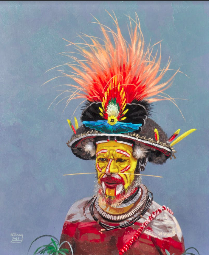 Papuan tribesman by Szabolcs Kókay