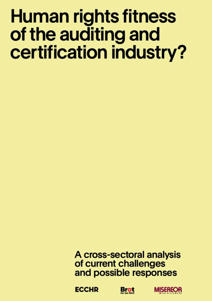 Human Rights Fitness of the Auditing and Certification Industry - ECCHR