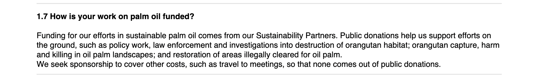 Orangutan Land Trust receives funding from Agropalma: during its decades long destruction of the Amazon for palm oil. Source: RSPO ACOP Report 2014  