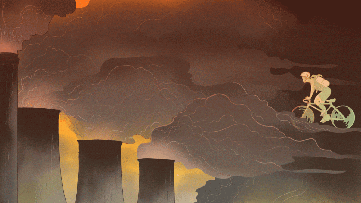 Greenwashing stock image - pollution and climate change