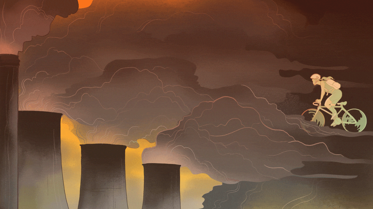 Greenwashing stock image - pollution and climate change