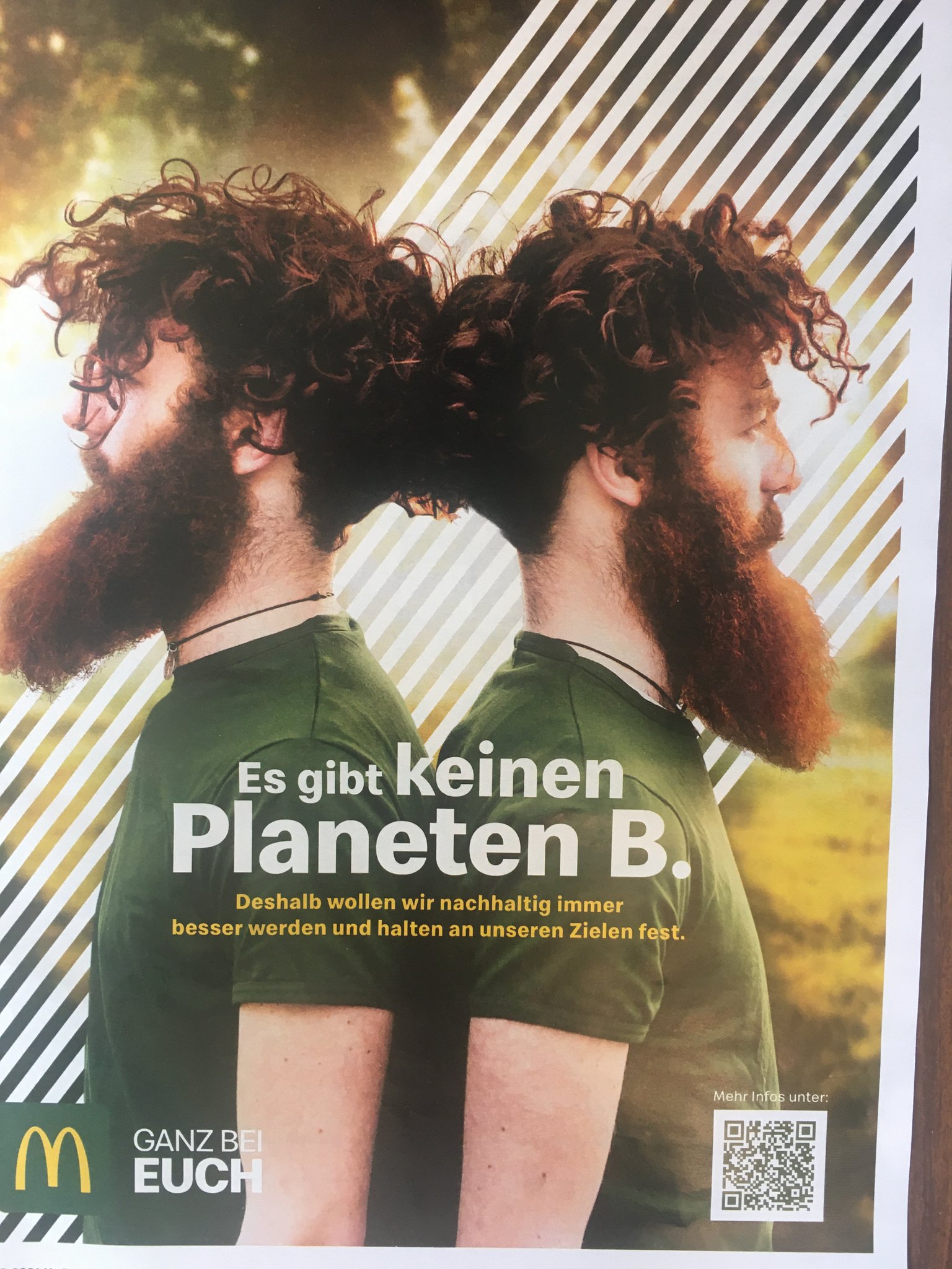 Greenwashing stock image Es gibt keinen planet B - there is no planet B
