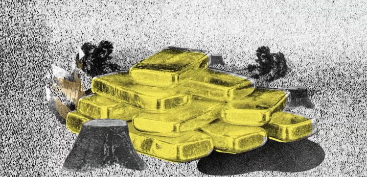 Image: 'lllegal gold that undermines forests and lives in the Amazon' by Igarapé Institute Boycott Gold