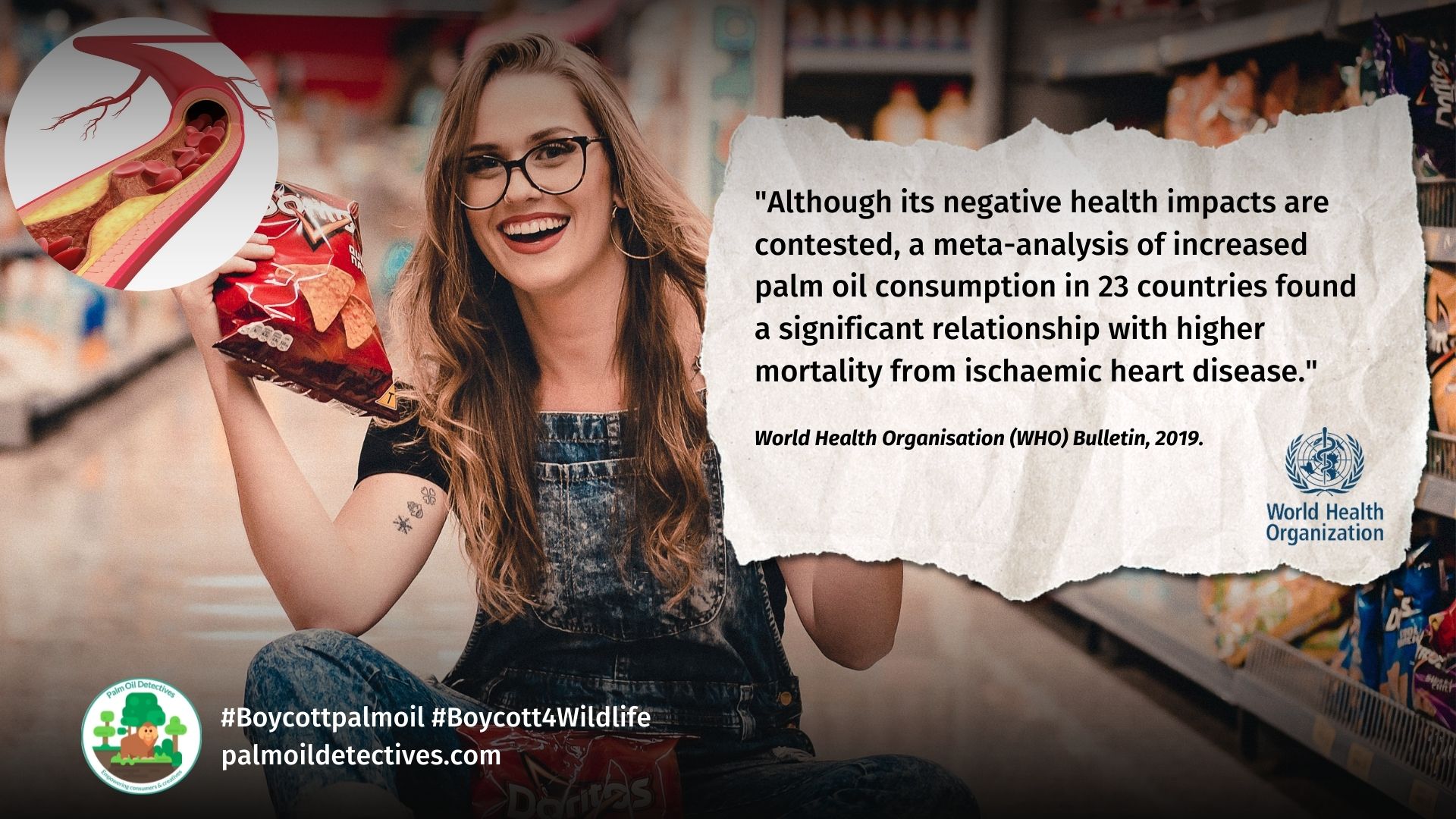 WHO Bulletin Report: Palm Oil and Human Health Impacts. Consumption of palm oil is linked to increased risk of mortality from heart disease and stroke.
