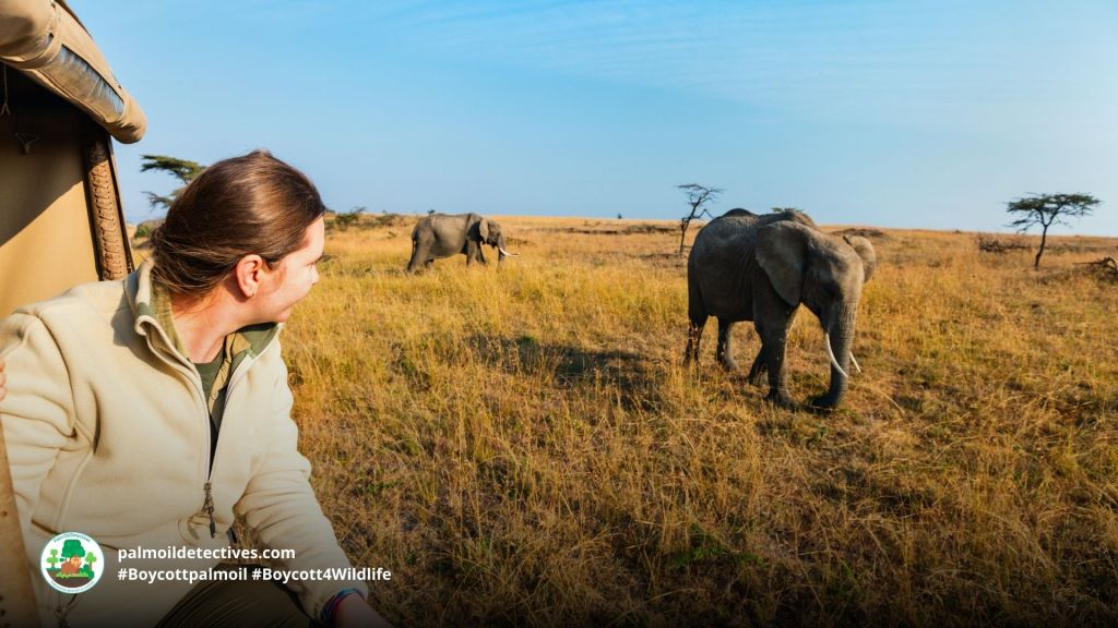 Woman on a wildlife viewing trek by Blue Orange Studios on Getty Images