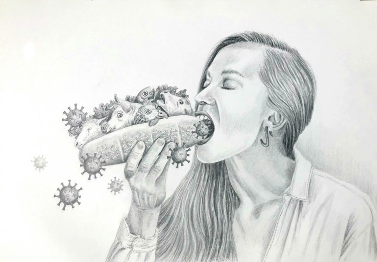 Eating animals causes pandemics byJo Frederiks