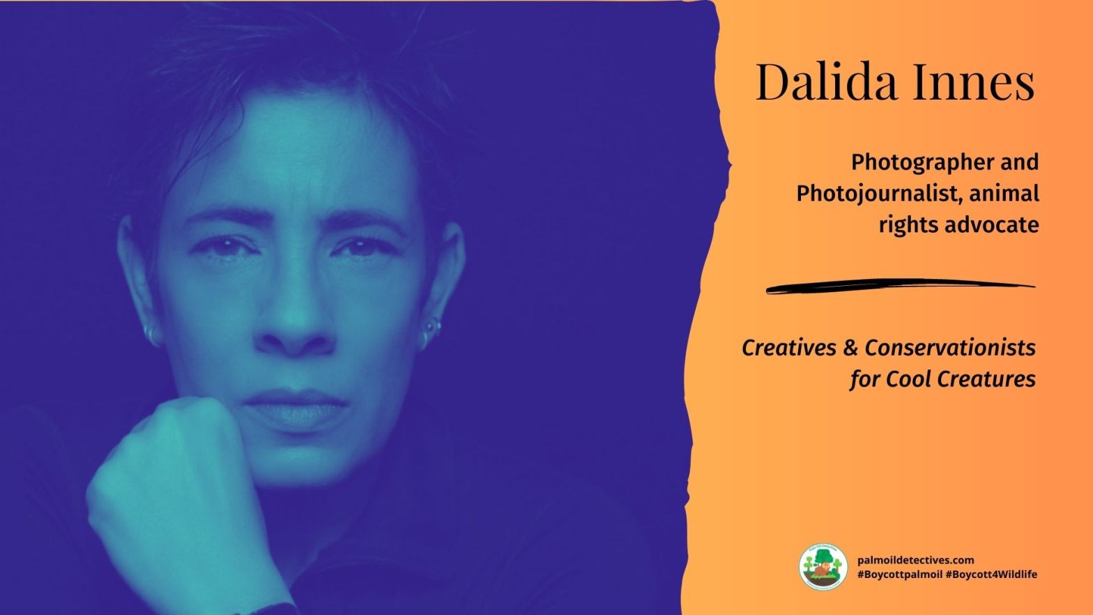 Dalida Innes: Wildlife photoj0urnalist and animal advocate