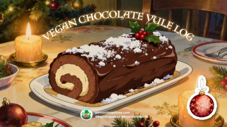 Vegan Chocolate Yule Log