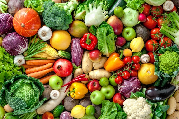 Fresh fruit and vegetables. Creativeriver/Shutterstock