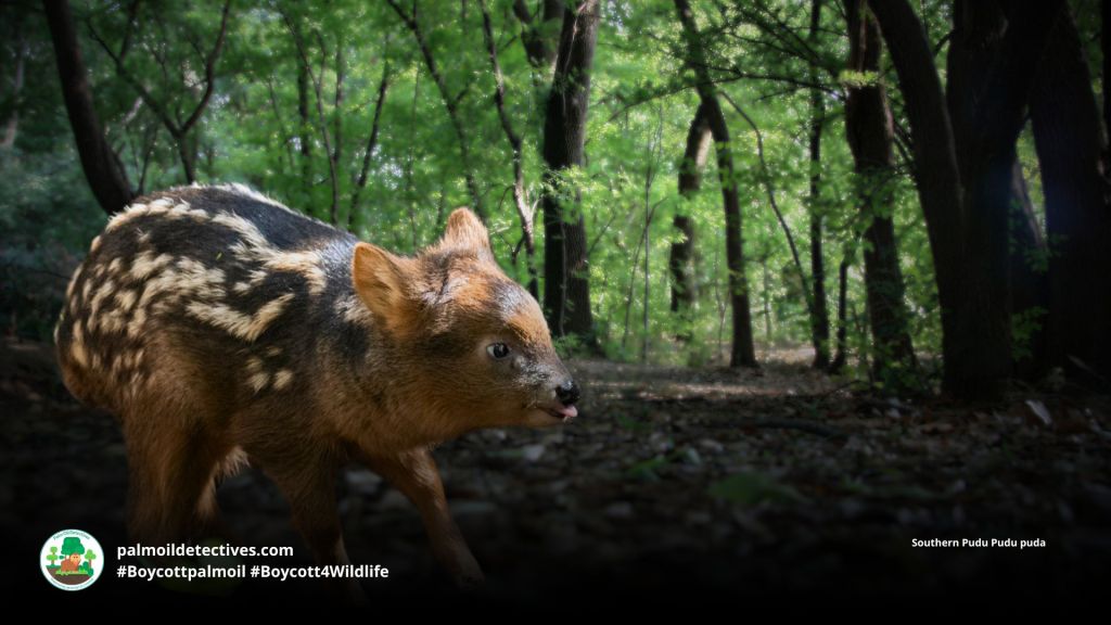 Baby Southern Pudu Pudu in the rainforest